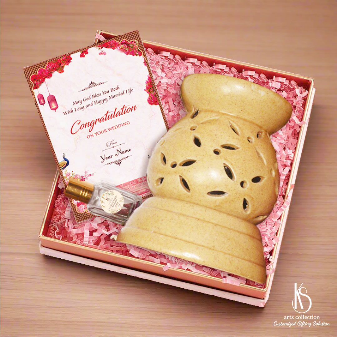 Delight your loved ones with our KS Aromatic Gift Hamper from our online gift shop. With personalized and customized touches, it's the perfect gift for any occasion!