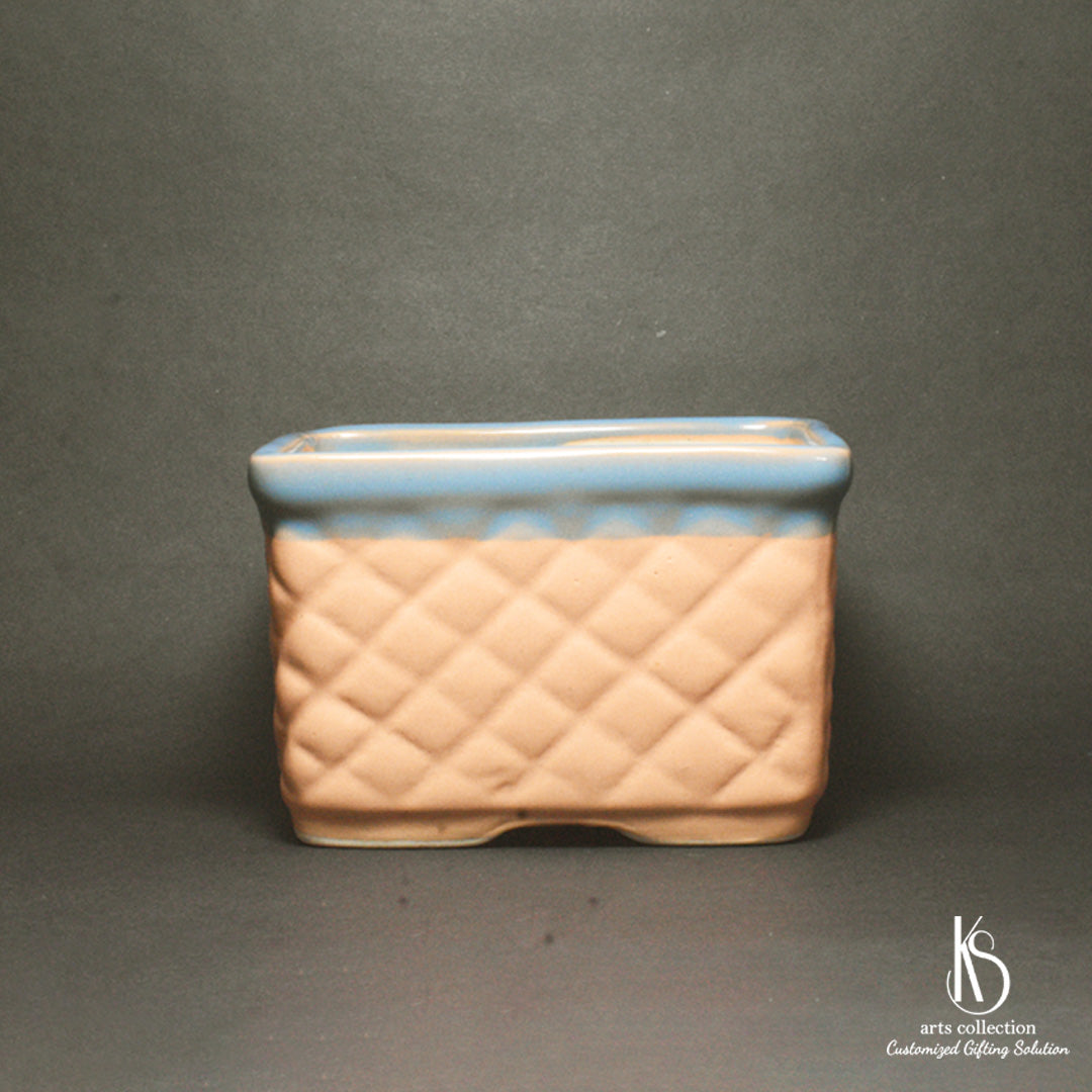 Give your bonsai a stylish home with our KS Basket Ceramic Bonsai Tray, This Planter exclusively offered at our reliable online gift shop.