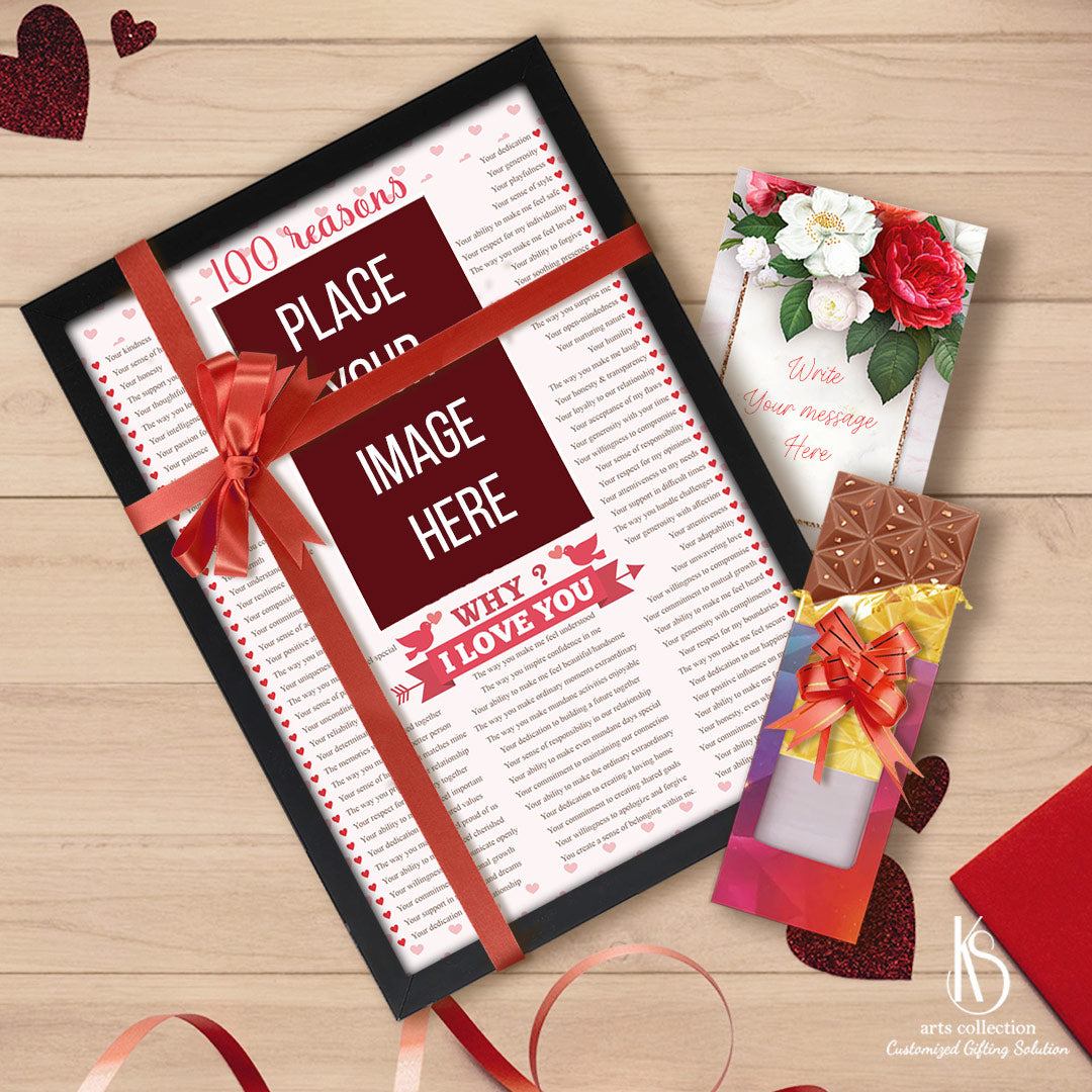 Show your love in 100 unique ways with the KS 100 Reasons why I Love You Gift. This customised and personalised present can be easily ordered from our online gift shop.