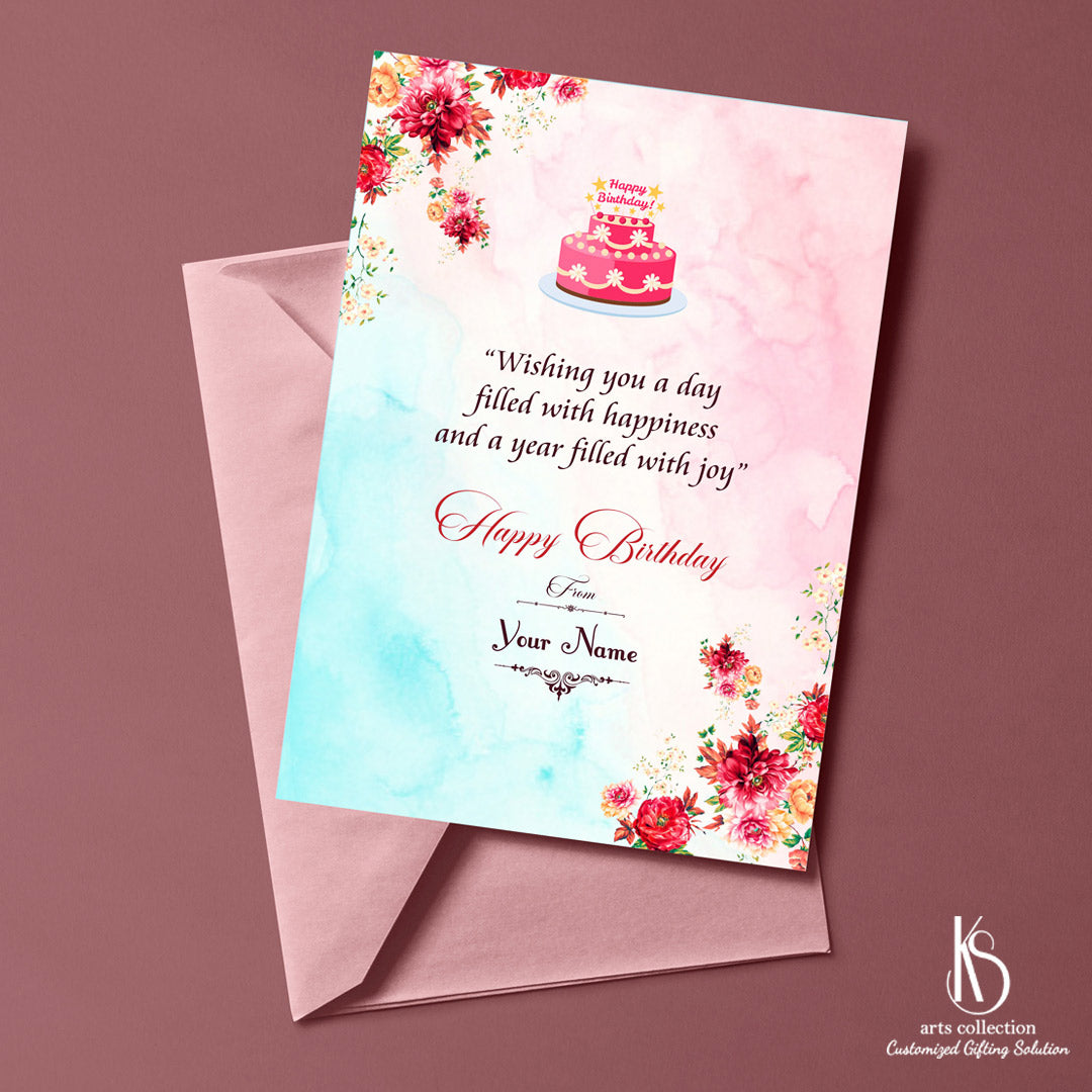 Celebrate special moments with our Bunch of Flower Greeting Card, exclusively available at our Online Gift Shop. Create a customized gift that will make them smile!