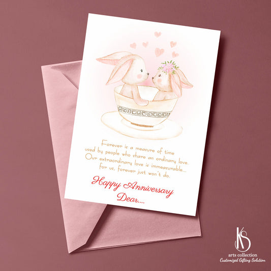 Celebrate special moments with our adorable KS Cute Bunny Greeting Card. Perfect for personalised gifts at our Online Gift Shop. Spread the love!