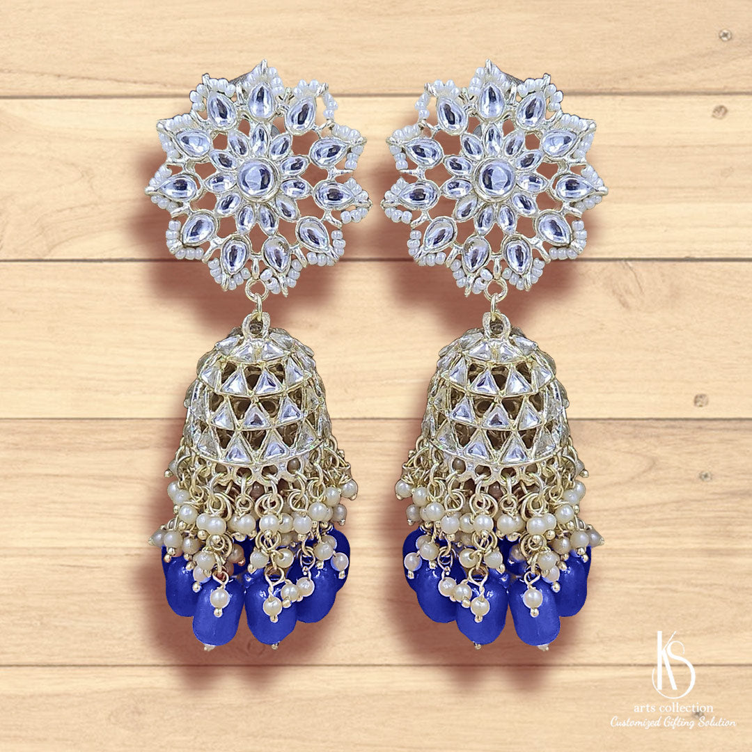 Treat yourself or a loved one to these stunning KS Diamond Jhumkas from our online gift shop. A beautifully crafted, personalized gift that will be cherished for years to come.