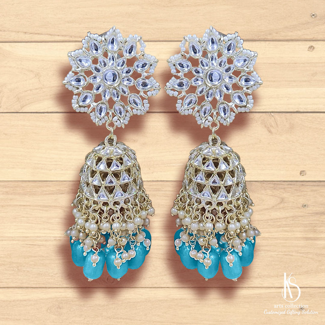 Elevate your look with our stunning KS Diamond Jhumkas! The perfect Customized Gift for yourself or a loved one. Available at our online gift shop.