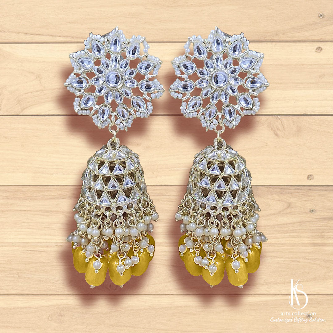 Buy Diamond Jhumka Earrings online | Krishna Jewellers,Pearls and Gems