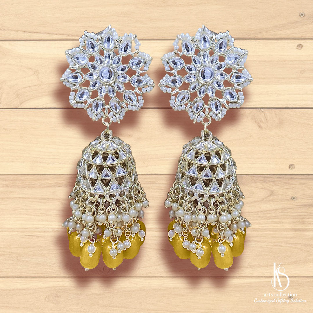 Find the perfect Personalised Gift at our online gift shop - KS Diamond Jhumkas! Add a touch of elegance with these Customized Jhumkas.