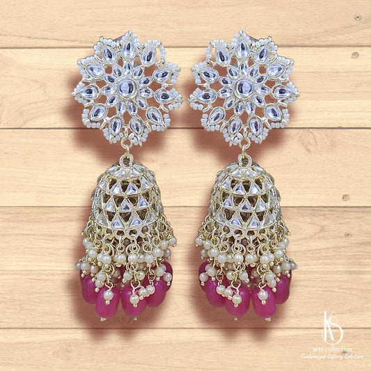 Make a statement with our stunning KS Diamond Jhumkas. A must-have accessory from our customized gift collection at the online gift shop.