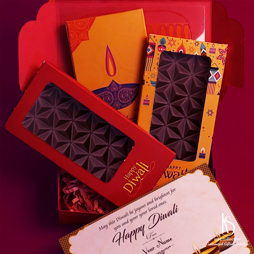 Looking for a unique Diwali gift? Our KS Diwali Gift Chocolate Bar can be personalized just for you. Visit our Online Gift Shop and make your loved ones feel special!