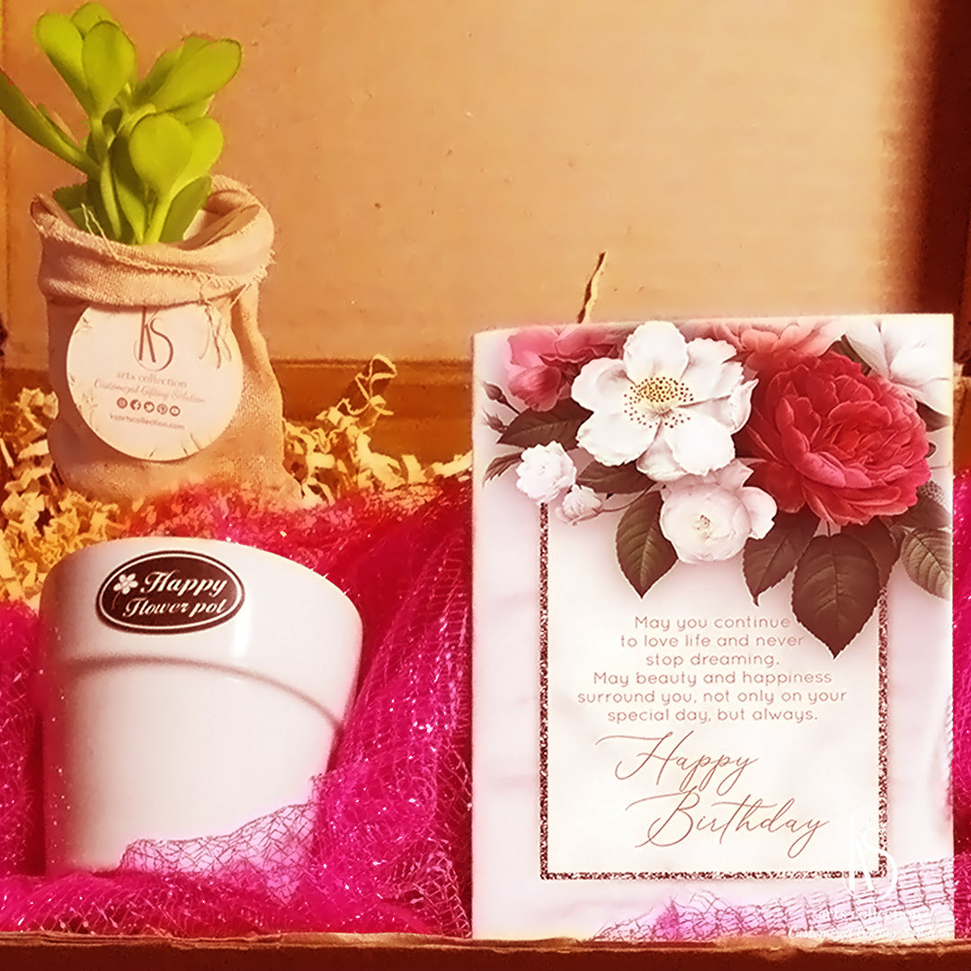 Brighten someone's day with our Kuberakshi Plant Gift Hamper from our Online Gift Shop. Personalised to perfection, it's a thoughtful way to send good luck wishes! 