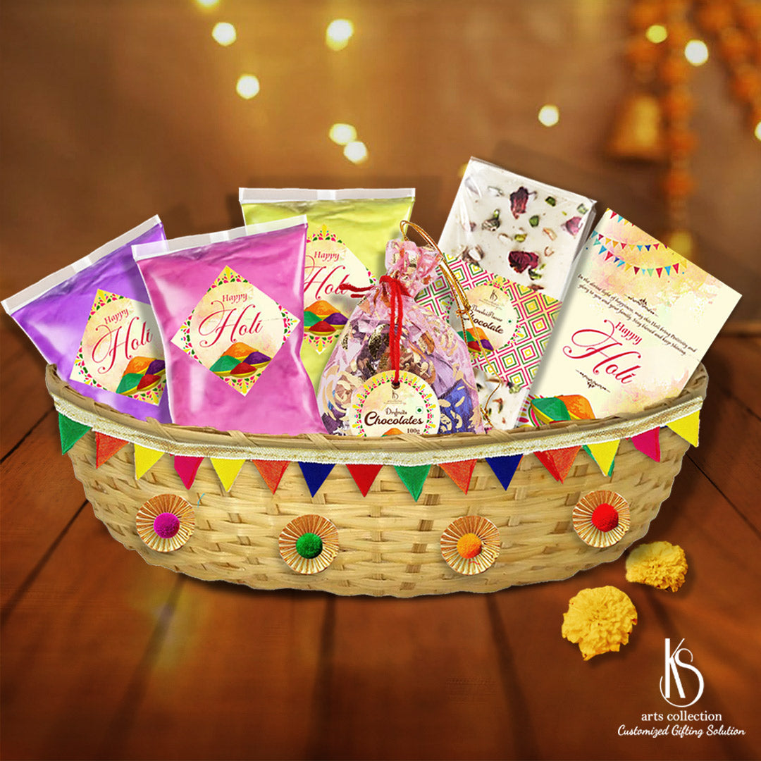 Surprise your friends and family with a unique KS Holi gift hamper from our online gift shop. Add a special touch with a personalised and customized gift.