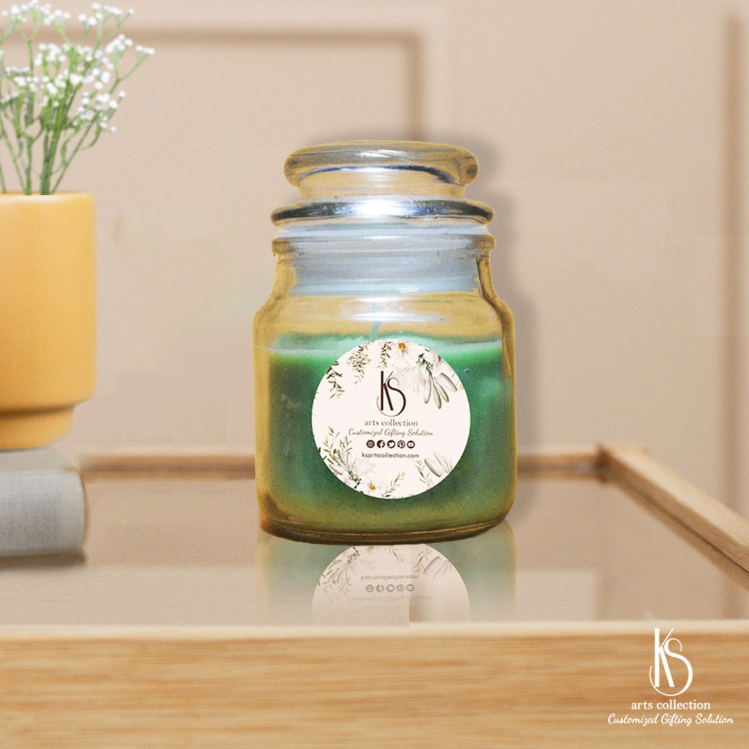 Our Online Gift Shop presents the heavenly KS Jasmin Scented Candle from our exclusive KS Arts Collection. Perfect for personalised gifts.