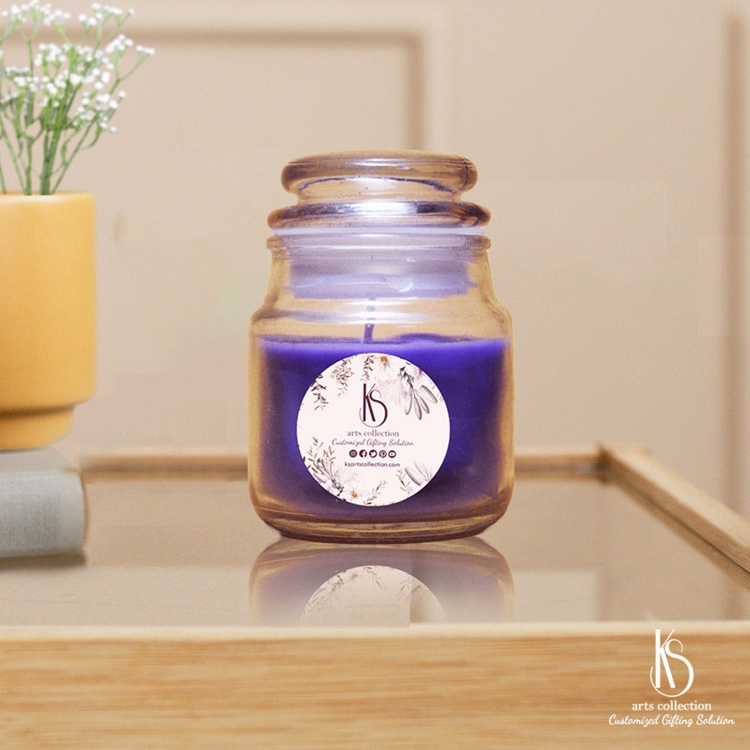 Bring tranquility home with our KS Lavender Candle. Perfect Customized Gift from our Online Gift Shop. Order today for a special someone!