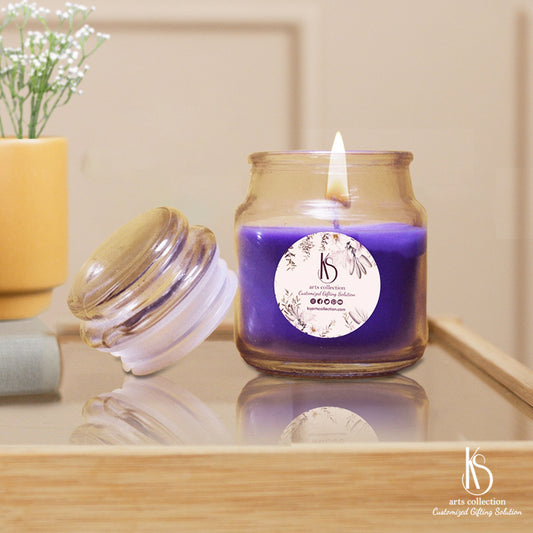 Looking for the ultimate personalised gift? Find the restful scent of KS Lavender Scented Candle from KS Arts Collection at our Online Gift Shop.