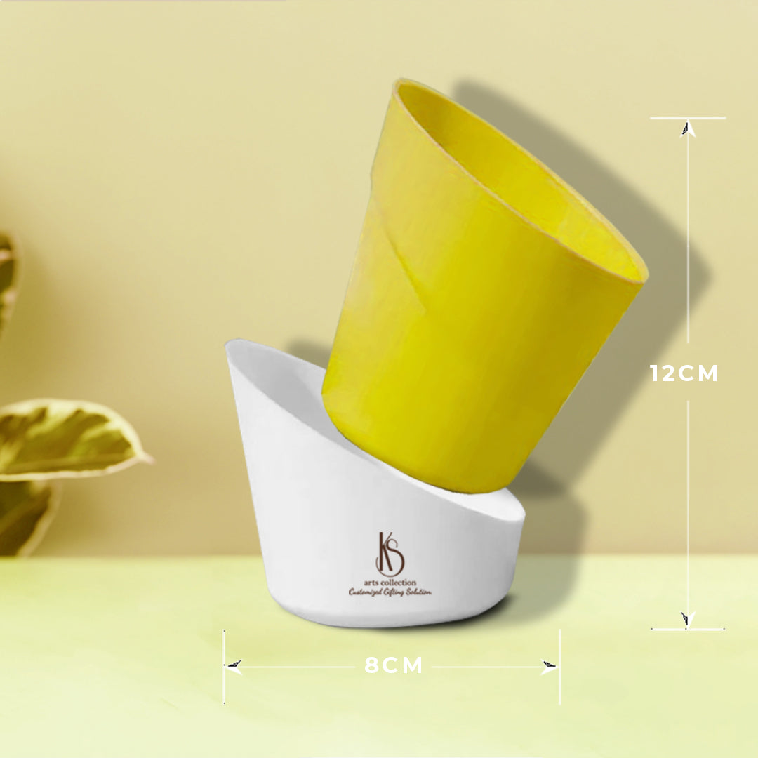 Make gifting special with our Lemon Yellow Self-watering Pots, customizable for a personal touch. Find the perfect personalized gift at our delightful online gift shop.