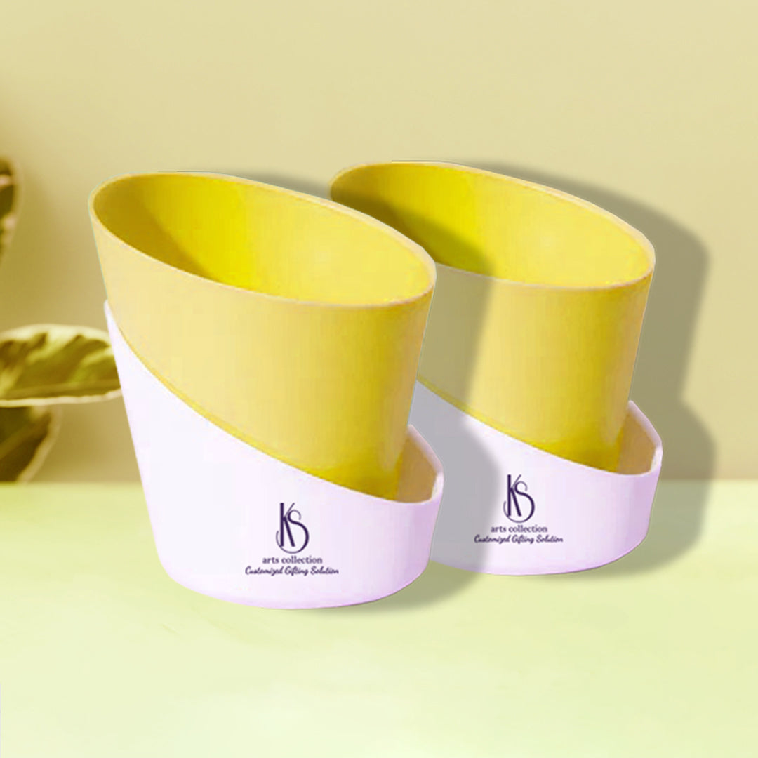 Looking for a thoughtful personalized gift? Get our KS Lemon Yellow Self-watering pots from our online gift shop. A perfect customized gift option!