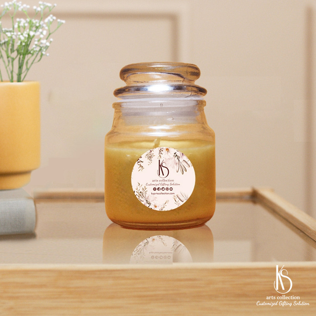 Embrace tranquillity with this KS Lemongrass Scented Candle from our KS Arts Collection, the perfect personalised gift from our online gift shop.