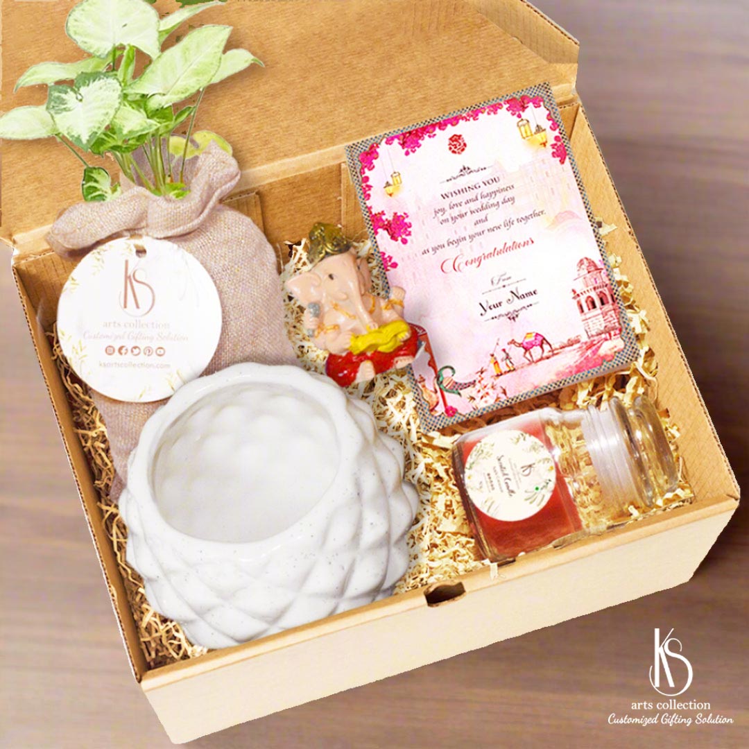 Surprise your loved ones with a unique Customized Gift our KS Little Ganesha Gift Hamper, available at our trusted Online Gift Shop.