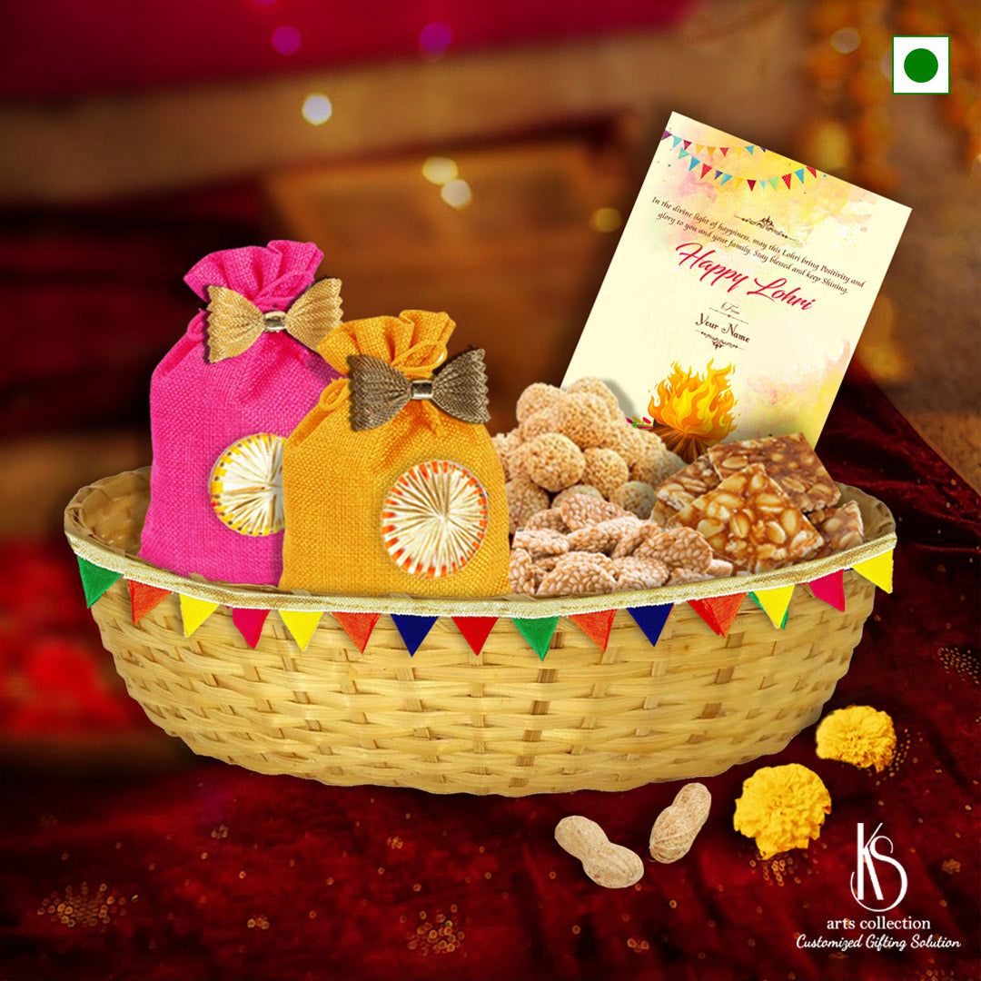 Celebrate Lohri with our exclusive gift hampers! Explore our online shop for personalized and customized gifts that will add a personalized touch to your festivities.