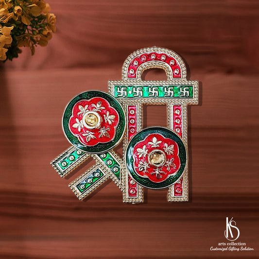 Add a special touch to your loved one's day with our KS Shri Design Kumkum Plate. A perfect Customized Gift available at our online gift shop.