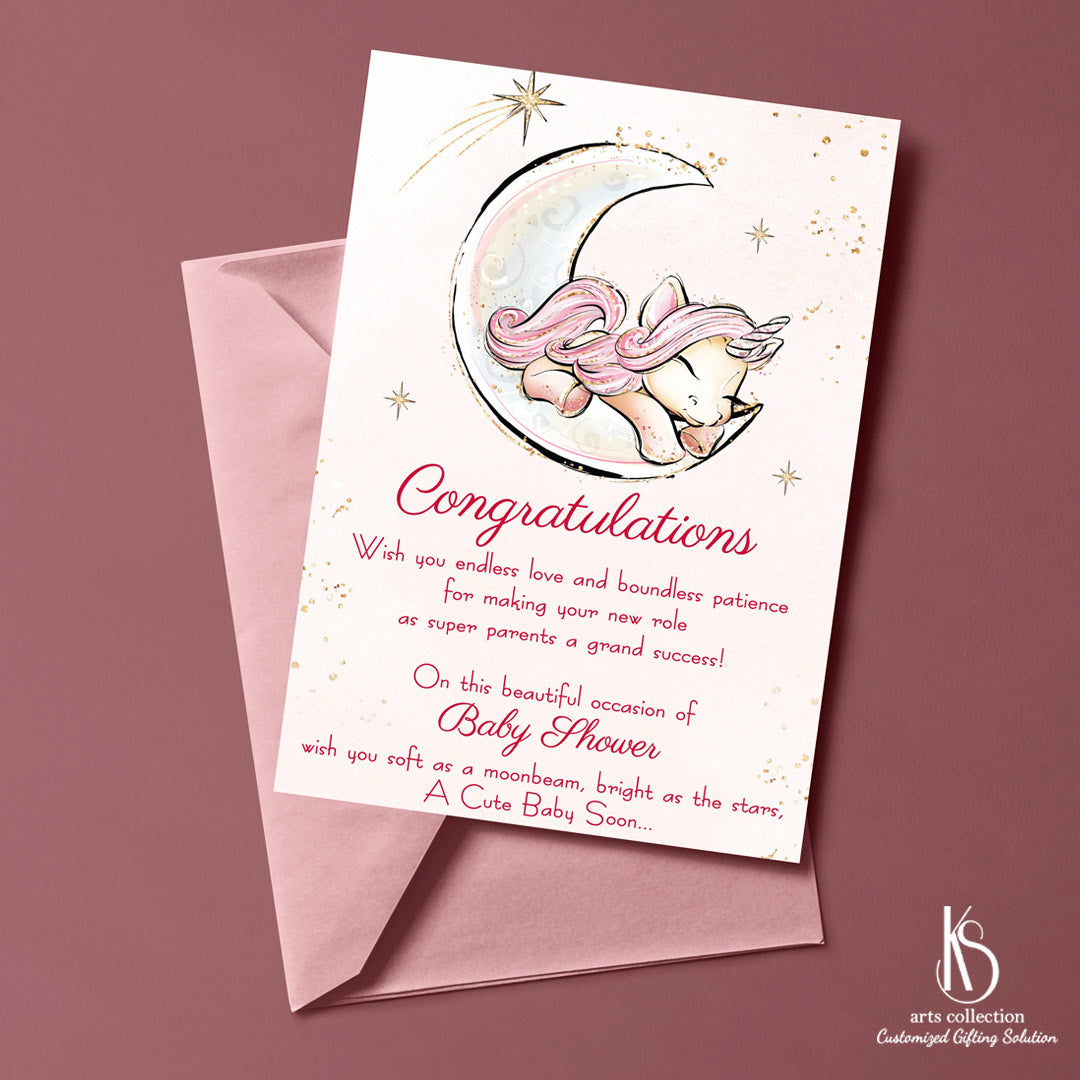 Looking for a magical way to spread joy? Our Unicorn Greeting Card from the Online Gift Shop is the perfect personalized gift to make someone's day enchanting!