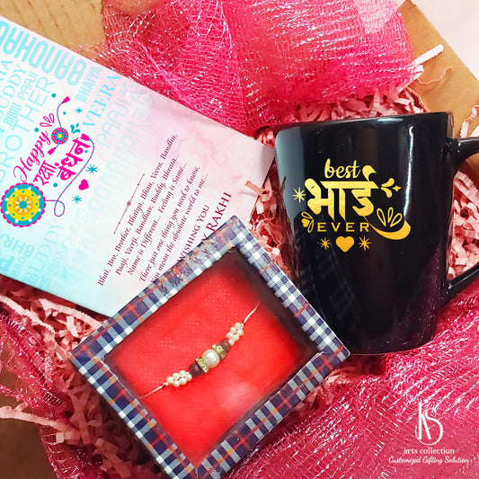 Look no further in your quest for the ideal Rakhi gift. Discover the KS Best Bhai Ever Rakhi gift hamper, a perfectly personalised gift available at our online gift store.