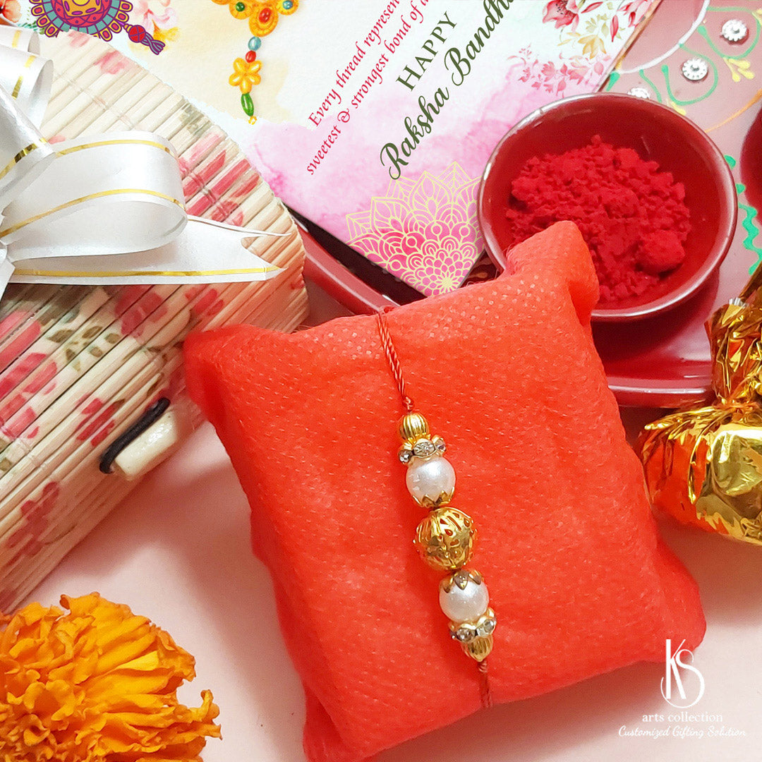 KS Sweet Treasure Rakhi Gift Hamper from our online gift shop makes the perfect personalised gift this Rakhi. Add sweetness to the celebrations!